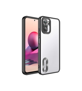 Xiaomi Redmi Note 10 Uyumlu Kılıf Kamera Korumalı Logo Gösteren Zore Omega Kapak