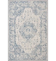 Eliana Home Baskılı, Yıkanabilir Kaymaz Taban Salon Halısı LNA1792 100x150 cm (Mavi)