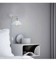 RİOLİGHT RETRO1,VİNTAGE1,RUSTİK1 BEYAZ HAREKETLİ BAŞLIK KABLOLU FİŞLİ DUVAR APLİK ŞAPKA ÇAPI:23CM