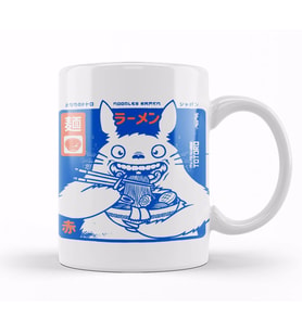 Totoro Ramen Kupa Bardak Porselen