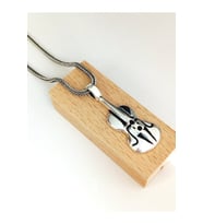 Gümüş Tilki Kuyruğu Gitar Tasarım Kadın Erkek Kolye Yılbaşı Yeni Yıl Hediye