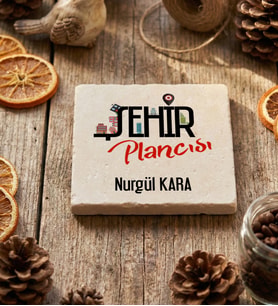 Kişiye Özel Şehir Plancısı Bardak Altlığı  Hediyesi (Krem)