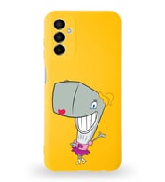 Samsung Galaxy M23 Uyumlu Lansman Kılıf Altı Kapalı İçi Kadife  Pearl Yengeç Tasarımlı  Kapak (Şeffaf)