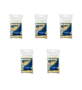 Dolphin Ahşap Yassı Tutamaklı Saplı Çöp Şiş - Boy : 12 Cm. - 50 Adetlik 5 Paket
