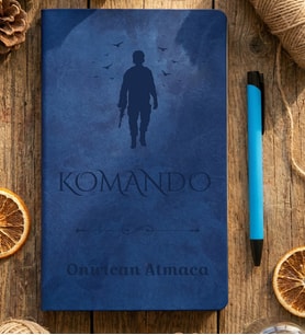 Kişiye Özel Komando Defter  Hediyesi (Mavi)