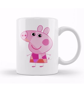 Chibi Peppa Pig Kupa Bardak Porselen