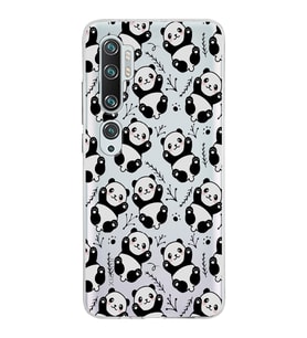 Xiaomi Mi Note 10 Uyumlu Kapak Panda Tasarımlı Şeffaf Silikon Kılıf