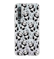 Xiaomi Mi Note 10 Uyumlu Kapak Panda Tasarımlı Şeffaf Silikon Kılıf