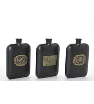 Paslanmaz Çelik Kabartmalı Tekli 6 Oz Matara Alk2666