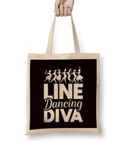 Line Dancing Diva Line Dancer Country Western Music Cowgirl Bez Çanta Uzun Saplı
