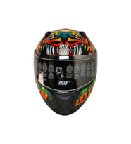 Motosiklet Kaskı Ecer 22.R06 Sertifikalı Double Vizör Full Face Kask Azure