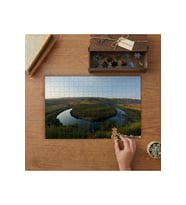 Batman yakınlarındaki Dicle Nehri'nin Menderesli Görüntüsü Tasarımı 240 parça Ahşap Puzzle Ahşap Kutuda MP07292