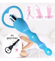 Güçlü 10 Modlu Titreşimli  Alıştırıcı Boğumlu  Vibratör Dildo AF4166-1