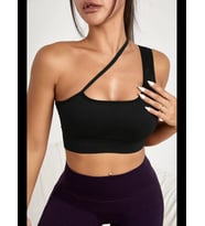 Fantezia Night Kadın Mavi Tek Omuzlu Çapraz Askılı Crop Top Büstiyer