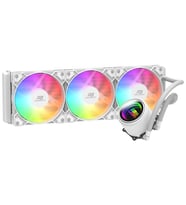 POWERBOOST 360MM CIRCLE 360W Rainbow Fanlı AM5-1851p Sıvı Soğutmalı İşlemci Fanı Beyaz