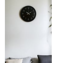36 Cm Siyah Dekoratif Duvar Saati