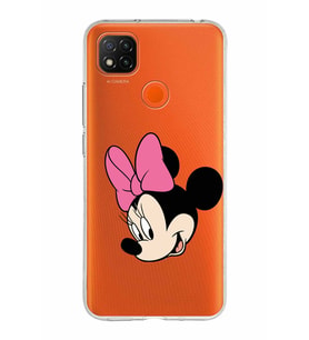 Xiaomi Redmi 9C Uyumlu Kapak Minnie Mouse Tasarımlı Şeffaf Silikon Kılıf