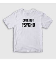 Presmono Unisex Çocuk Beyaz Cute But Psycho T-Shirt 397550tt (Beyaz)