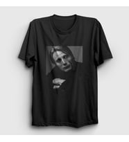 Presmono Unisex Beyaz Pose Mads Mikkelsen T-Shirt 555420tt (Siyah)