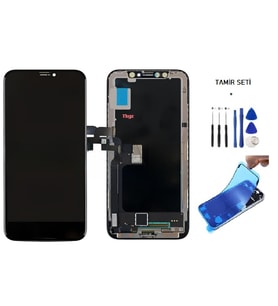 iPhone X Uyumlu Lcd Ekran Dokunmatik A+A KALİTE (JK MARKA ) + TAMİR SETİ + TOZ BANTI