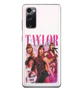 Samsung Galaxy S20 FE Uyumlu Taylor Swift Desenli Şeffaf Telefon Kılıfı