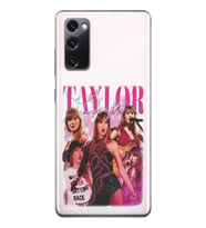 Samsung Galaxy S20 FE Uyumlu Taylor Swift Desenli Şeffaf Telefon Kılıfı