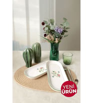 Keramika Rose Line Noyan Kayık Tabak 26 Cm 2 Adet 22913 (Çok Renkli)