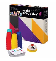 ZET Zeka RENKLİ BARDAKLAR Oyunu 3+ Yaş 50 Kart - 5 Oyuncu (Karışık)