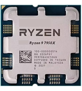 AMD RYZEN 9 7950X 80MB 16çekirdekli VGA YOK AM5 170w Kutusuz+Fansız