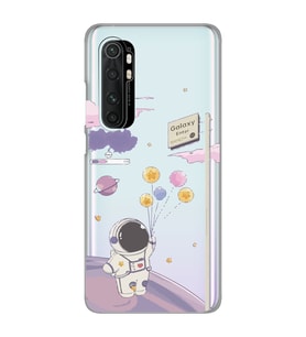 Xiaomi Mi Note 10 LITE Uyumlu Astronot Tasarımlı Şeffaf Telefon Kılıfı