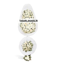 Çift Katlı Beyaz Çelenk