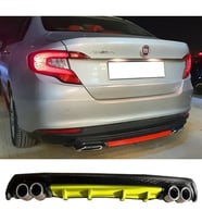 Fiat Egea Sedan Sarı Difüzör Çiftli Yuvarlak Egzoz Görünümlü D Tip Difizör
