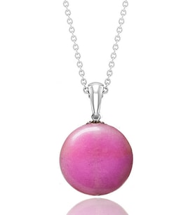 Sertifikalı Pembe Renk Kuvars Taşı Kolye - 1.kalite