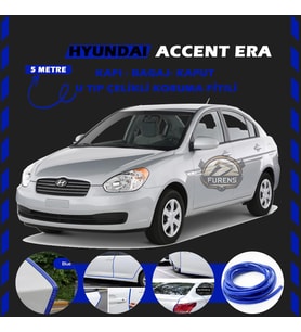 Hyundai Accent Era Oto Araç Kapı Koruma Fitili 5metre Parlak Mavi Renk