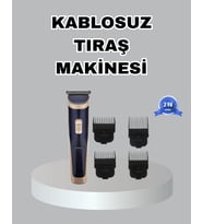 Çelik Bıçaklı Unisex Şarjlı Tıraş Makinesi – Sessiz Motor, Kablosuz ve Ayarlanabilir