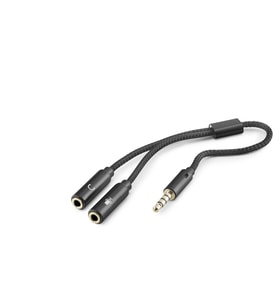 3.5Mm Mikrofon Ve Aux Ses Ayırıcı Adaptör Siyah HDX1083