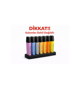 2 Adet 6’lı Kalem Standı Organizer Sert Plastik Masaüstü Kalemlik Renk Seçenekli Minimal Tasarım