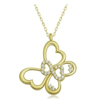 Kelebek Sonsuzluk 925 Ayar Gümüş Kolye