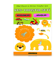 Okul Öncesi ve Birinci Sınıflar İçin KES-Yapıştır Seti (Hayvanlar-Araçlar)