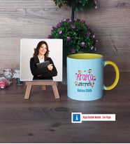 Arapça Öğretmeni Fotoğraflı Dekoratif Taş, Kupa Bardak Beyaz Hediye (Model 7)
