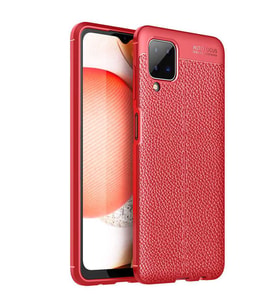 Samsung Galaxy M12 Kılıf Esnek Pu-Deri Leather-Pu Serisi Protected Case (Kırmızı)