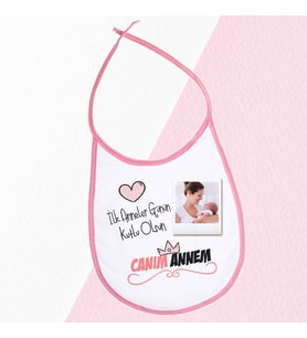 İlk Anneler Günü Hediyesi Mama Önlüğü Pembe