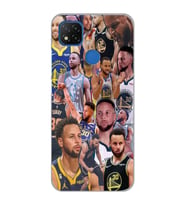 Xiaomi Redmi 9C / 10A Uyumlu Steph Curry Kolaj Tasarımlı Şeffaf Telefon Kılıfı