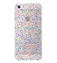 Apple iPhone 5S Uyumlu Kapak Hello Kitty Tasarımlı Şeffaf Silikon Kılıf