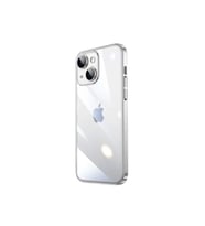 Apple iPhone 14 Plus Uyumlu Kılıf Sert PC Renkli Çerçeveli Zore Riksos Kapak (Gümüş)