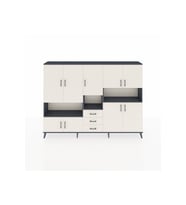 Arges Dolap 13 Raflı 3 Çekmeceli 9 Kapaklı 220x30x163 Antrasit-Aytaşı