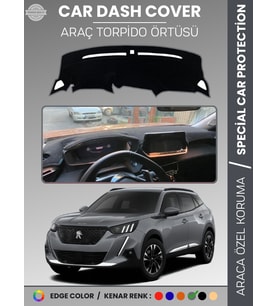 PEUGEOT 2008 (2019-2021) Torpido Örtüsü Panel Koruma Torpido Koruma Birebir Uyum Kaymaz Özel Kesim