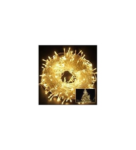 10 Metre Yılbaşı Çam Ağacı LED Işık 10 Metre Kademeli LED Işık (Sarı)