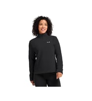 Jack Wolfskin TAUNUS 100 HZ W Kadın Outdoor Çeyrek Fermuarlı Polar Üst A65801-6000 Siyah