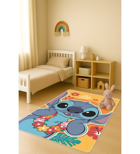 Modern Dijital Baskı Kaymaz Taban Çocuk ve Genç Odası Halısı H0993